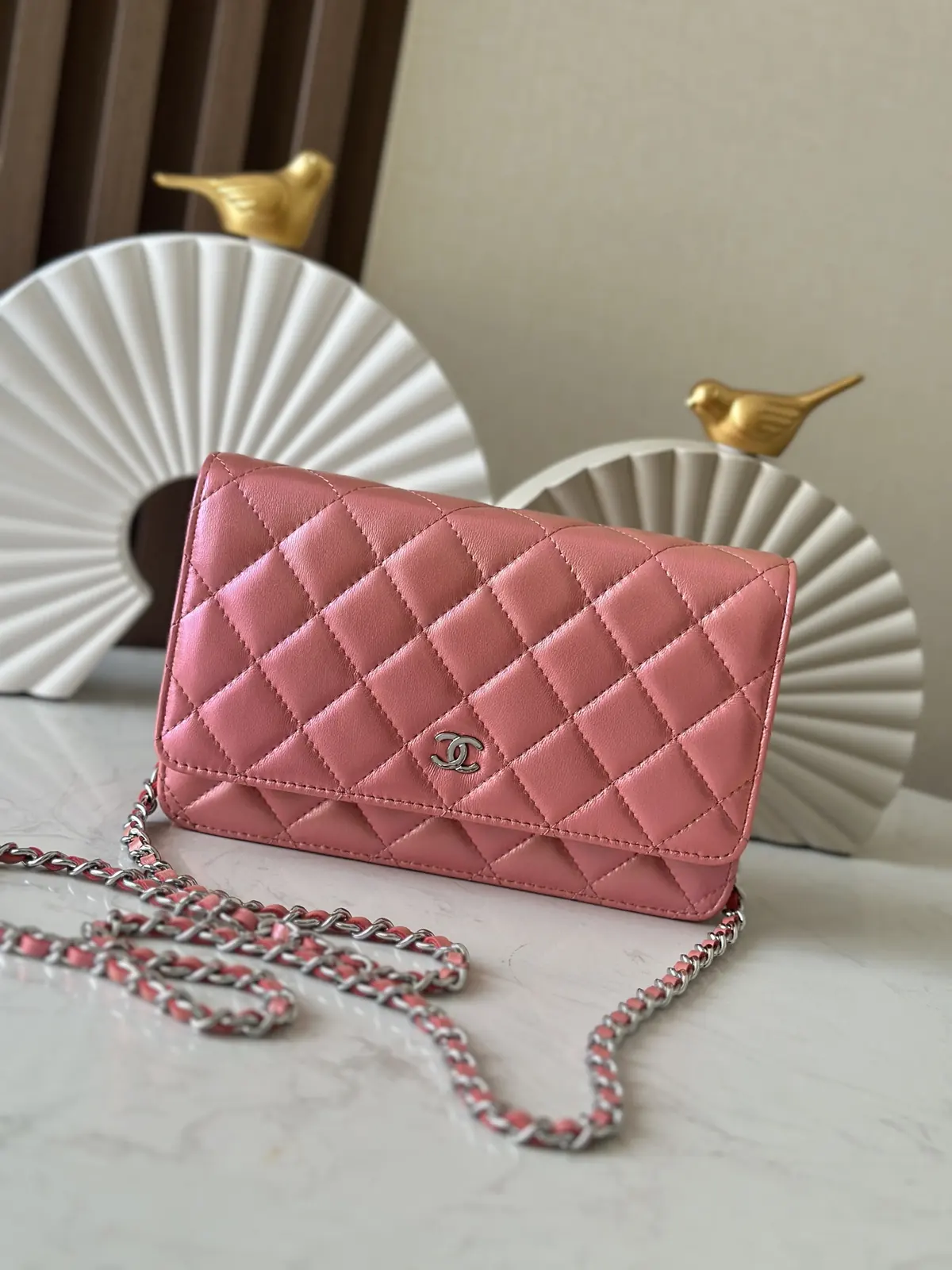 Chanel Style Pink Leather Wallet Lookbook Reference image 1