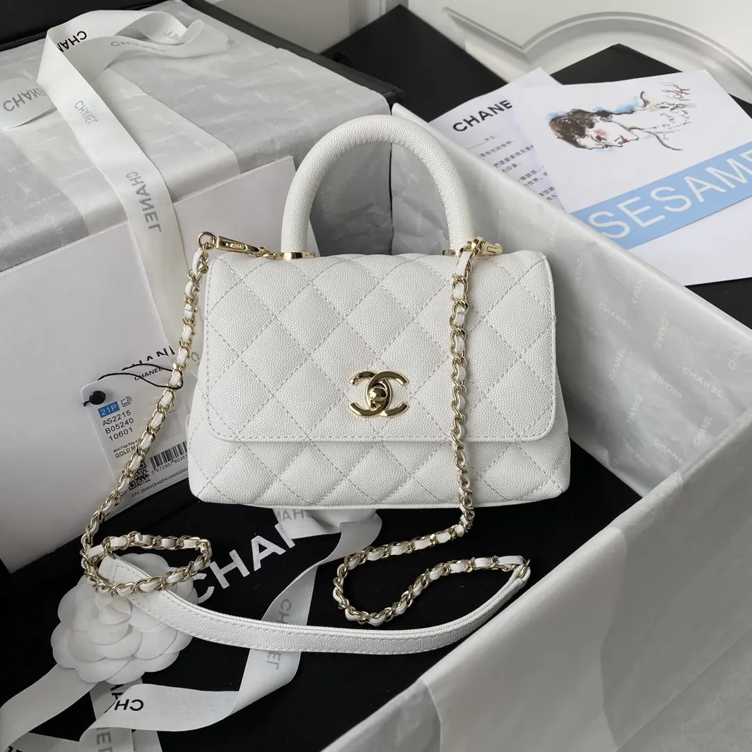 Chanel Style Red Leather Top Handle Bag Bags Top Handle Bag detail image 1 from source 764357