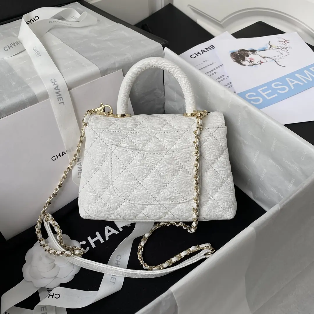 Chanel Style Red Leather Top Handle Bag Bags Top Handle Bag detail image 2 from source 764357