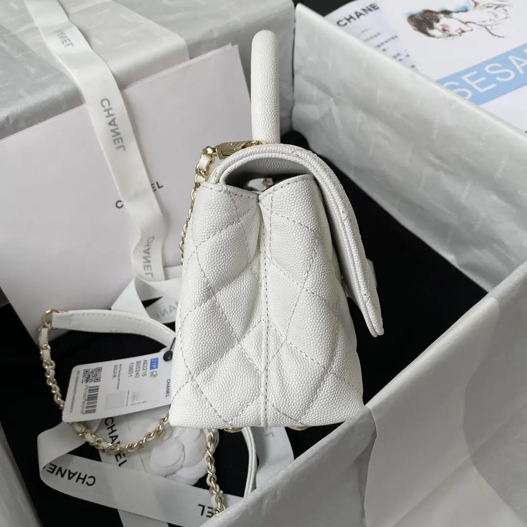 Chanel Style Red Leather Top Handle Bag Bags Top Handle Bag detail image 5 from source 764357