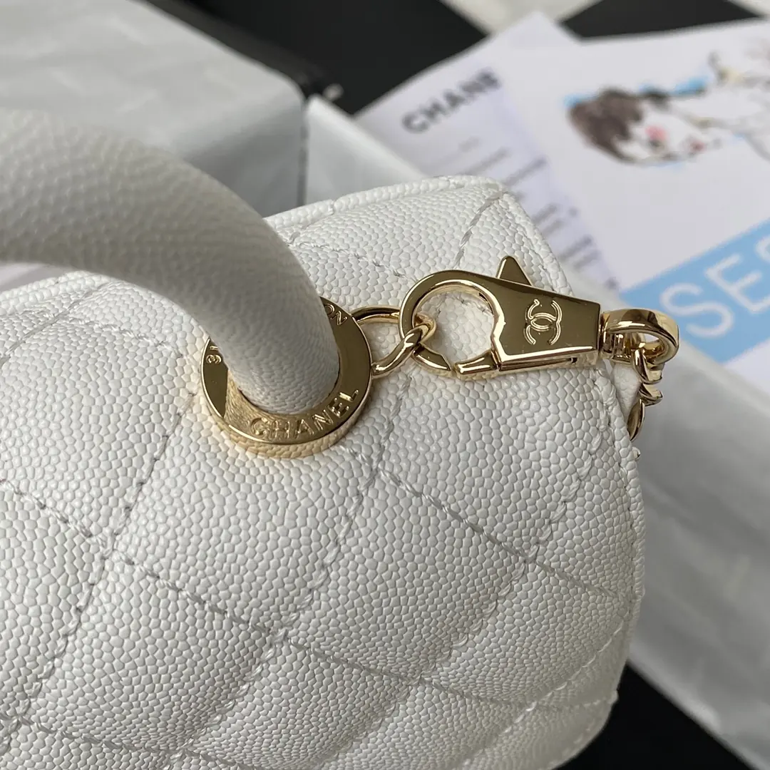 Chanel Style Red Leather Top Handle Bag Bags Top Handle Bag detail image 8 from source 764357