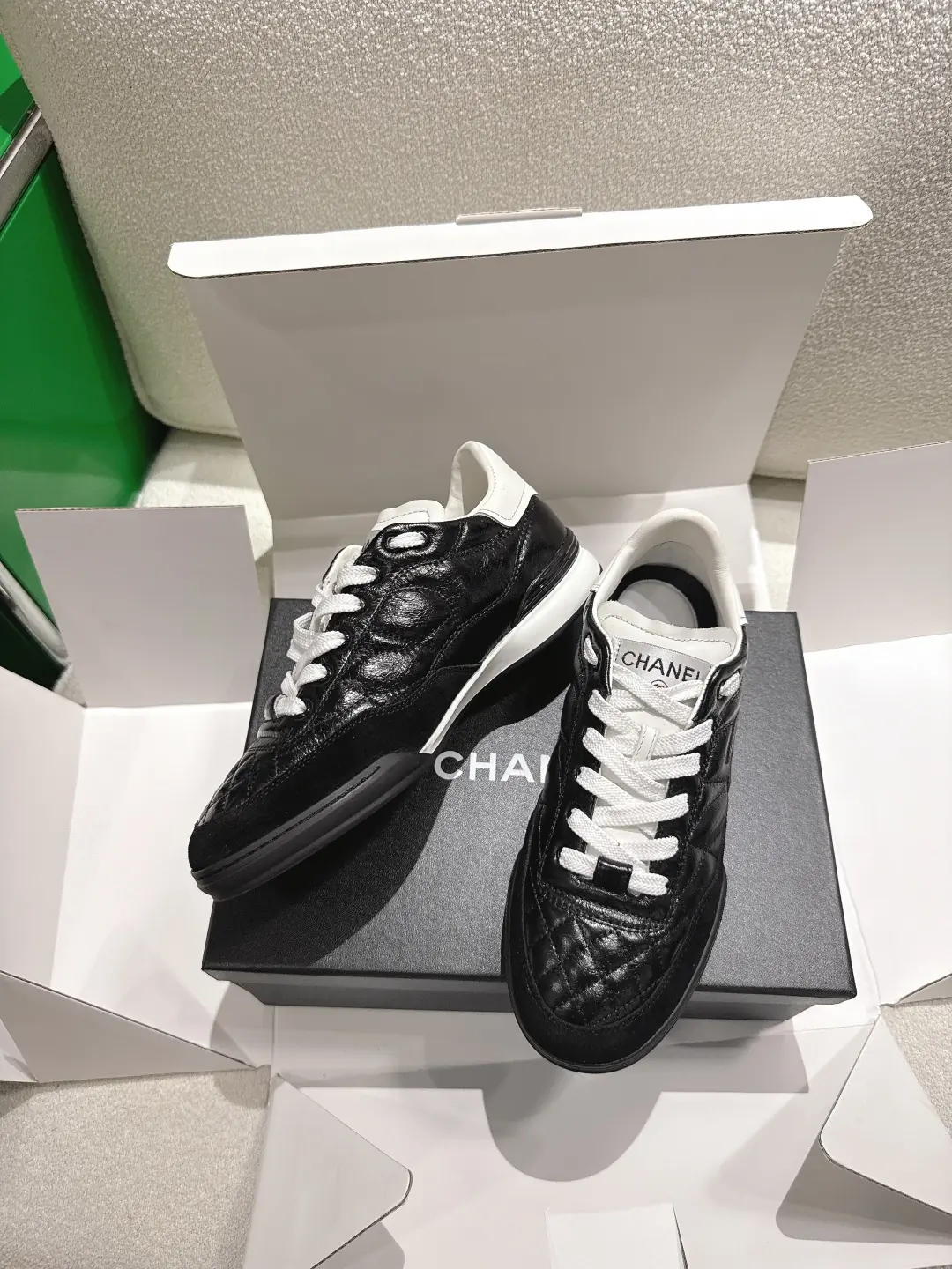 Chanel Style White Leather Women's Shoes Lookbook Reference image 3