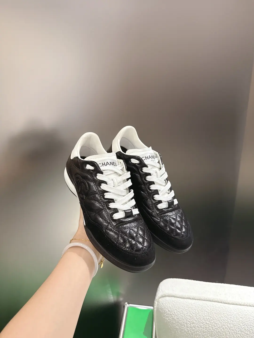 Chanel Style White Leather Women's Shoes Lookbook Reference image 5