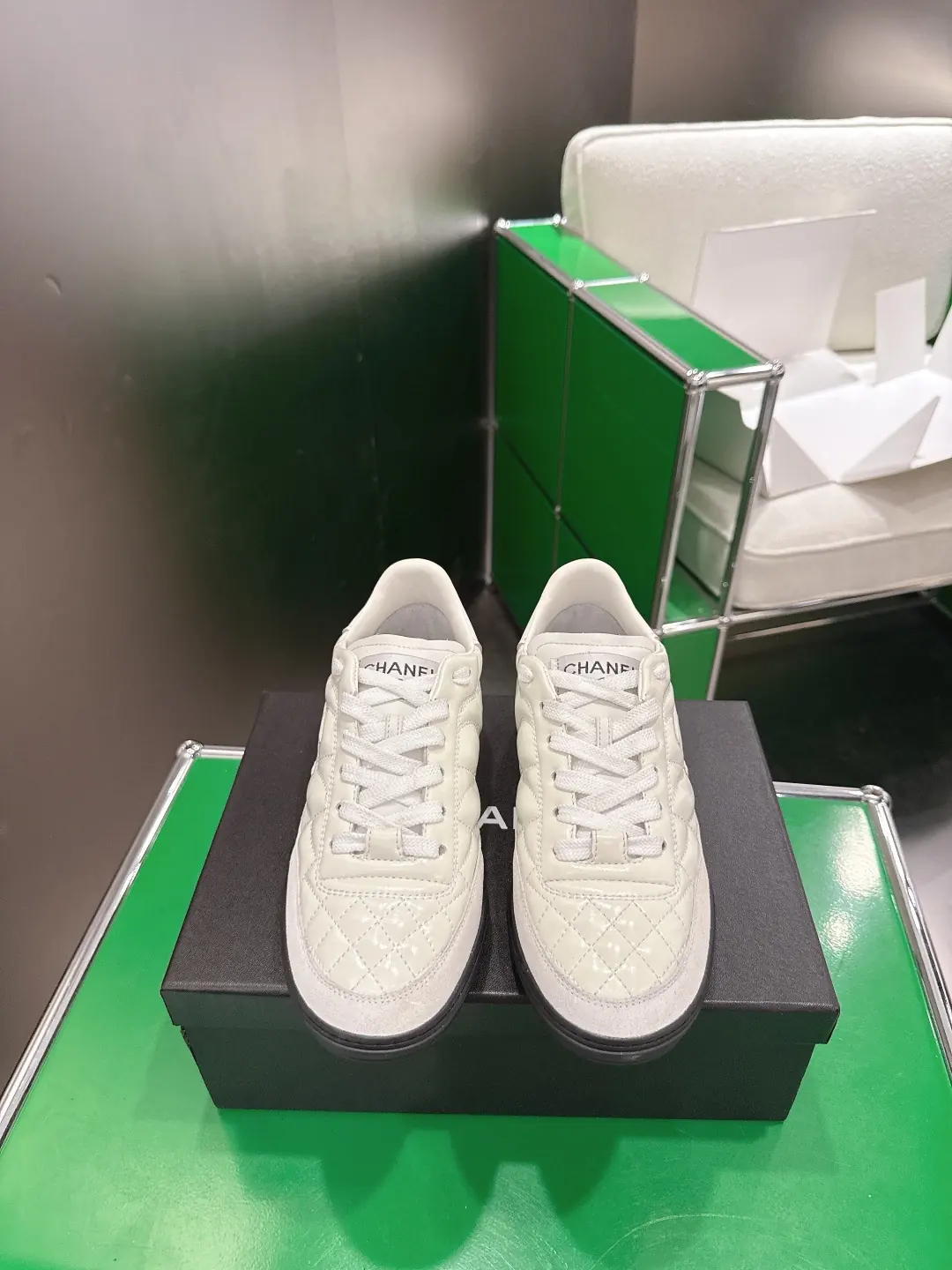 Chanel Style White Leather Women's Shoes Lookbook Reference image 1