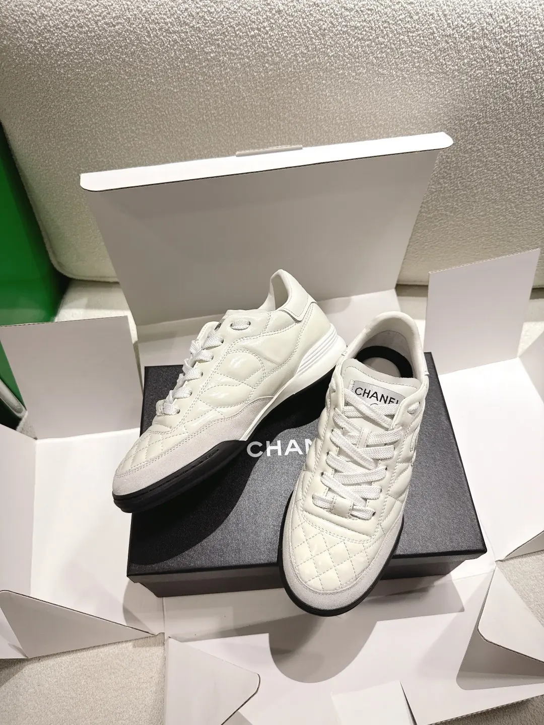 Chanel Style White Leather Women's Shoes Lookbook Reference image 3