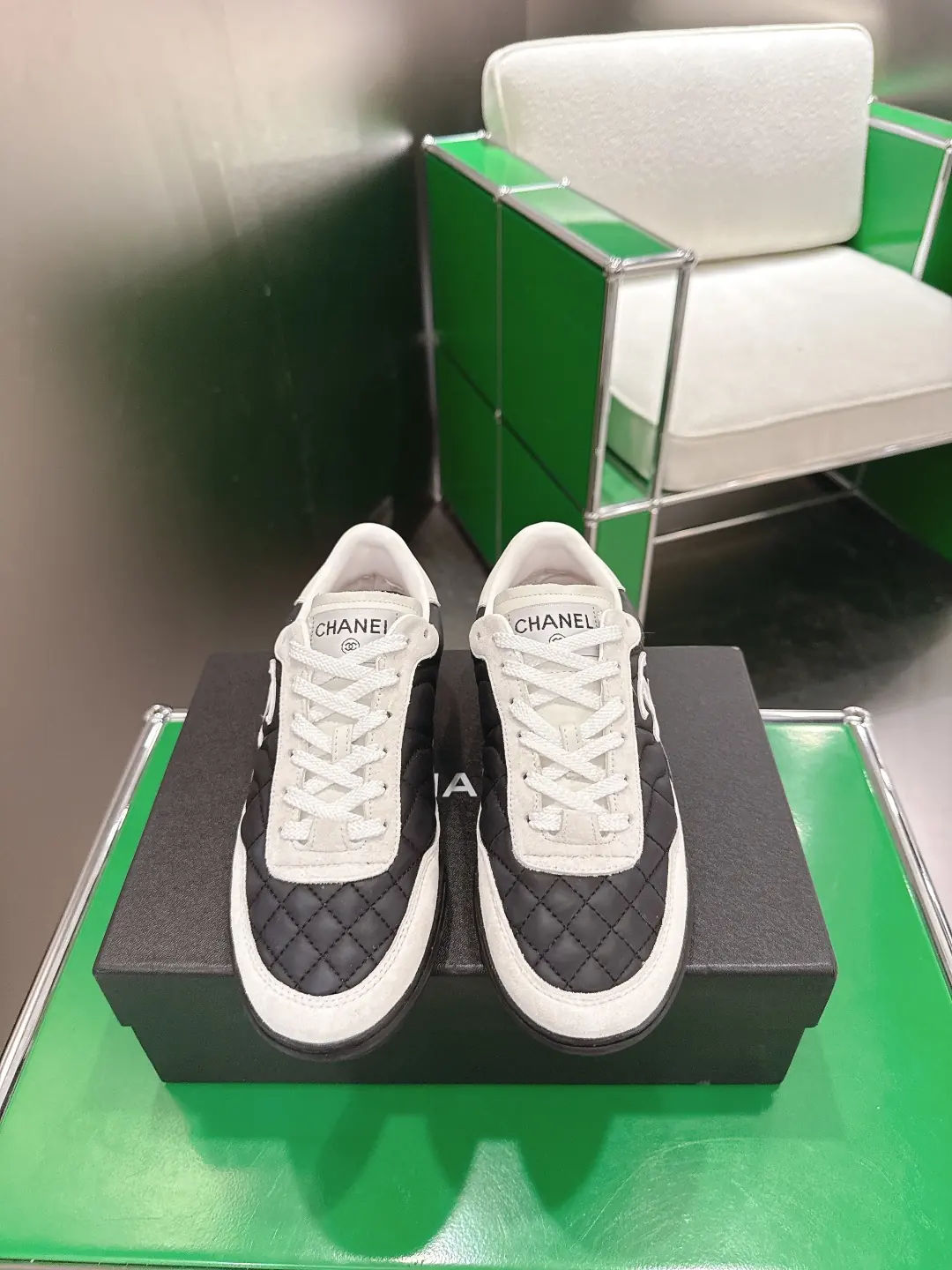 Chanel Style White Leather Women's Shoes Lookbook Reference image 1