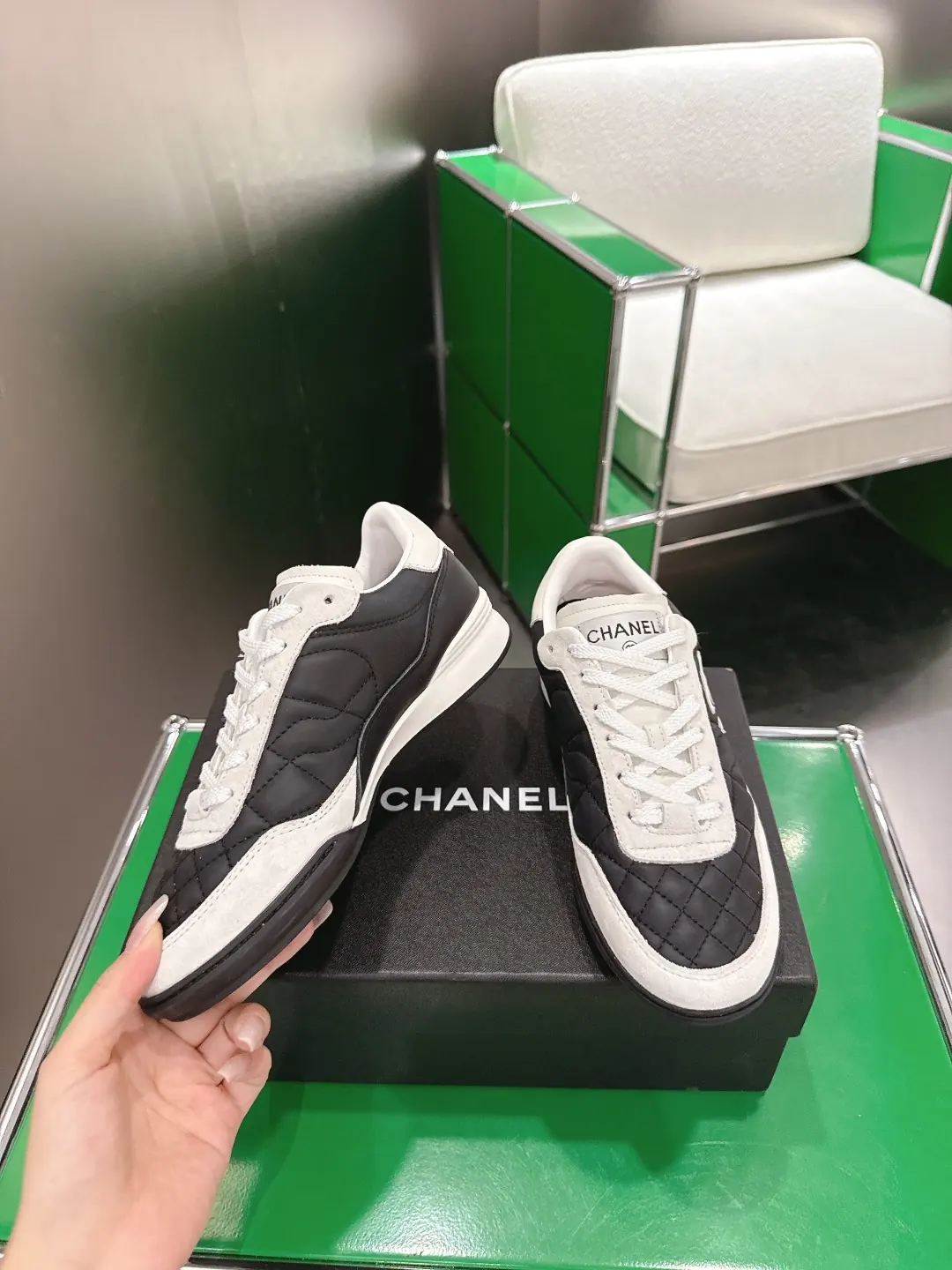 Chanel Style White Leather Women's Shoes Lookbook Reference image 3