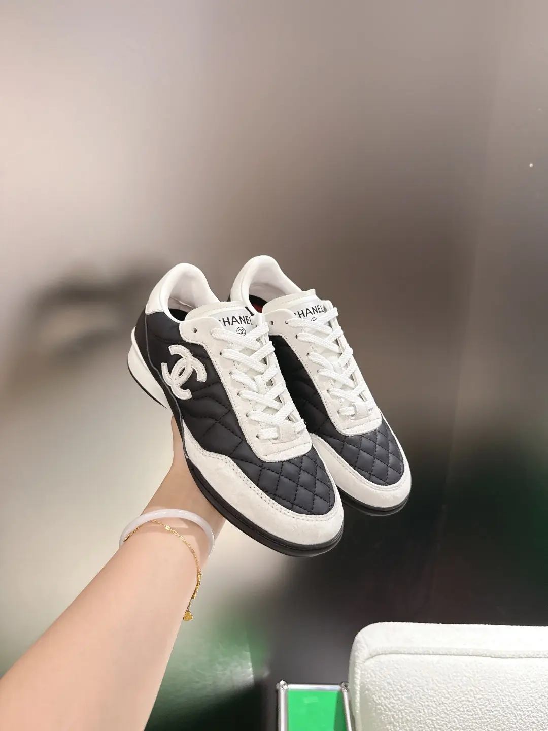 Chanel Style White Leather Women's Shoes Lookbook Reference image 5