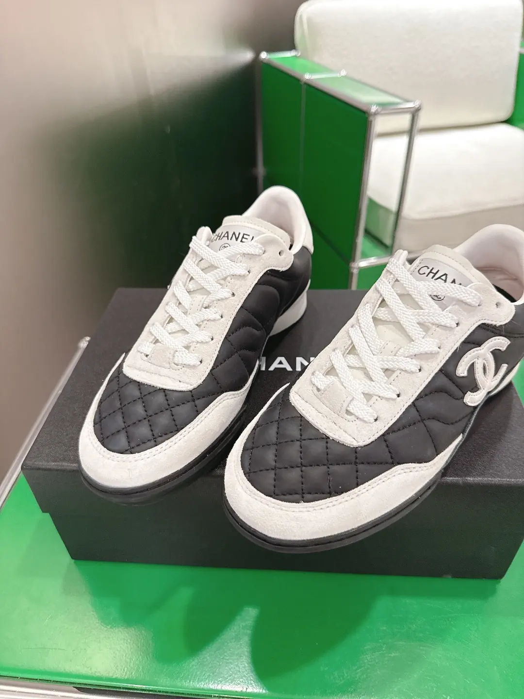 Chanel Style White Leather Women's Shoes Lookbook Reference image 6