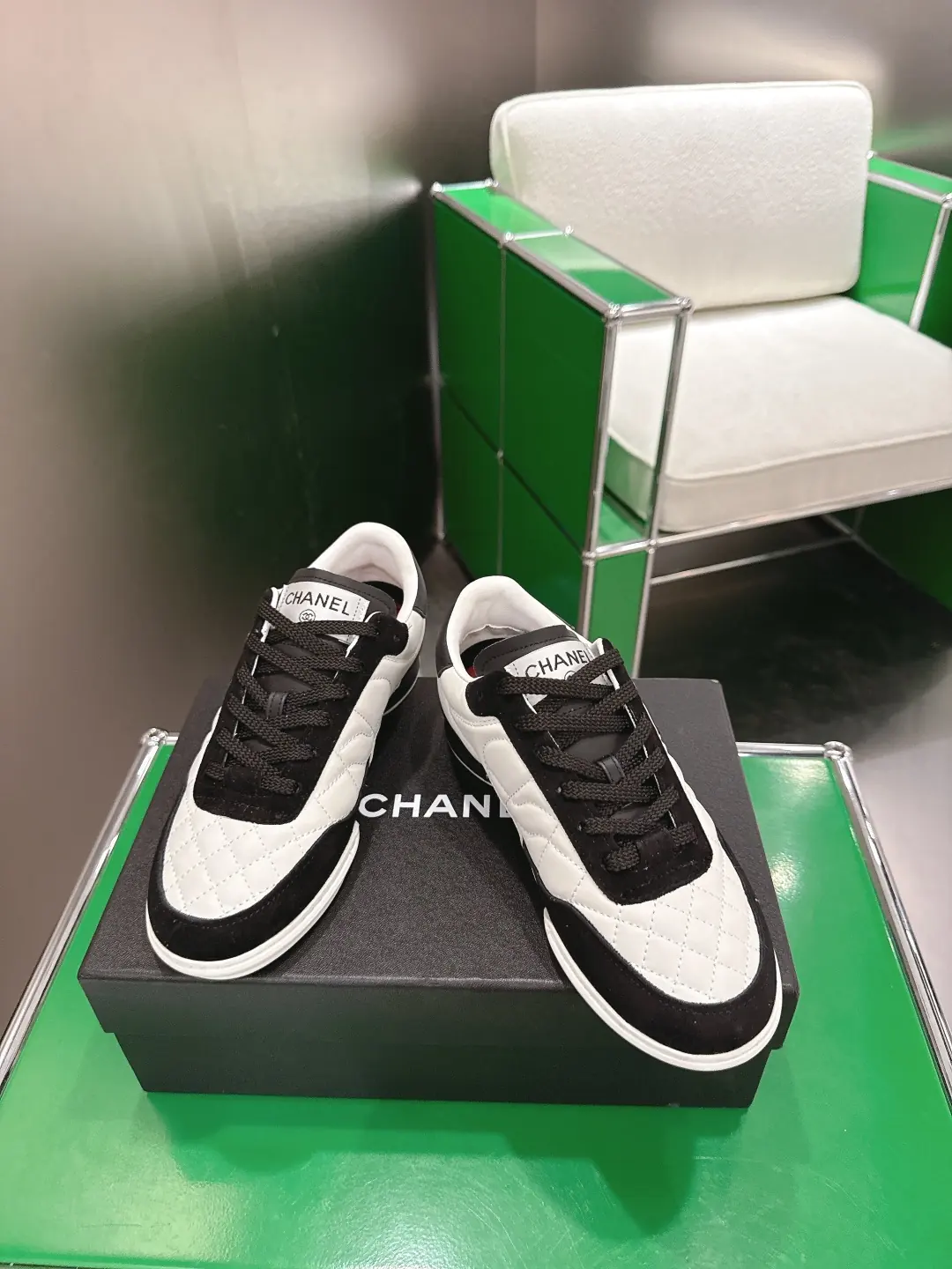 Chanel Style White Leather Women's Shoes Lookbook Reference image 2
