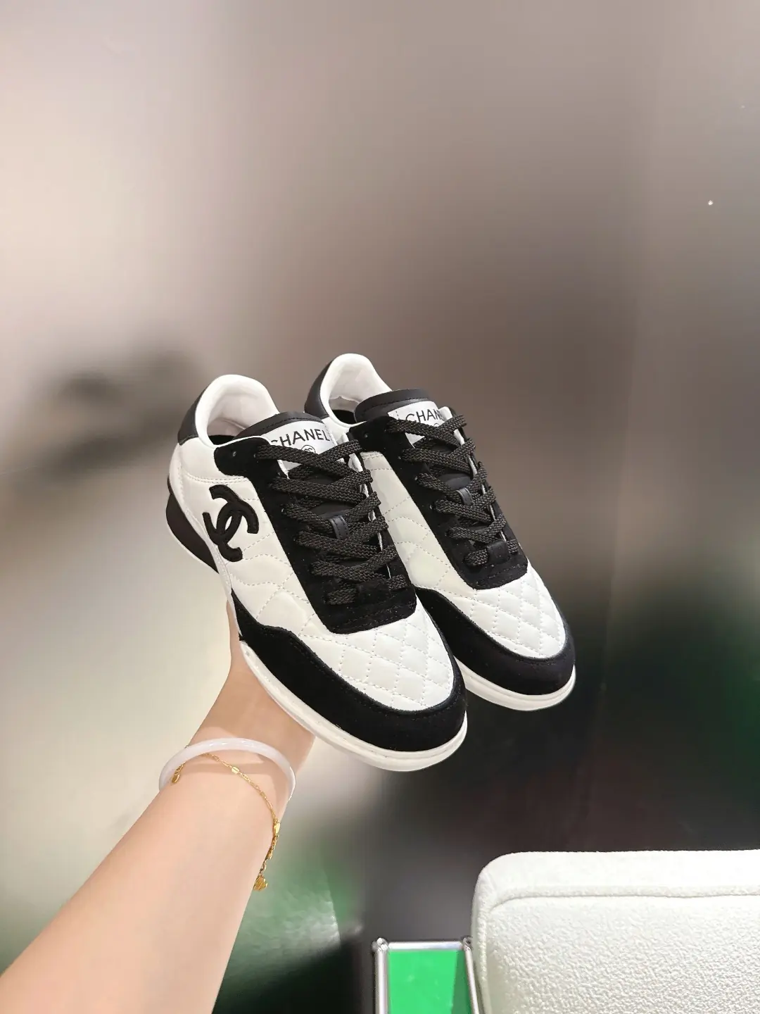 Chanel Style White Leather Women's Shoes Lookbook Reference image 5