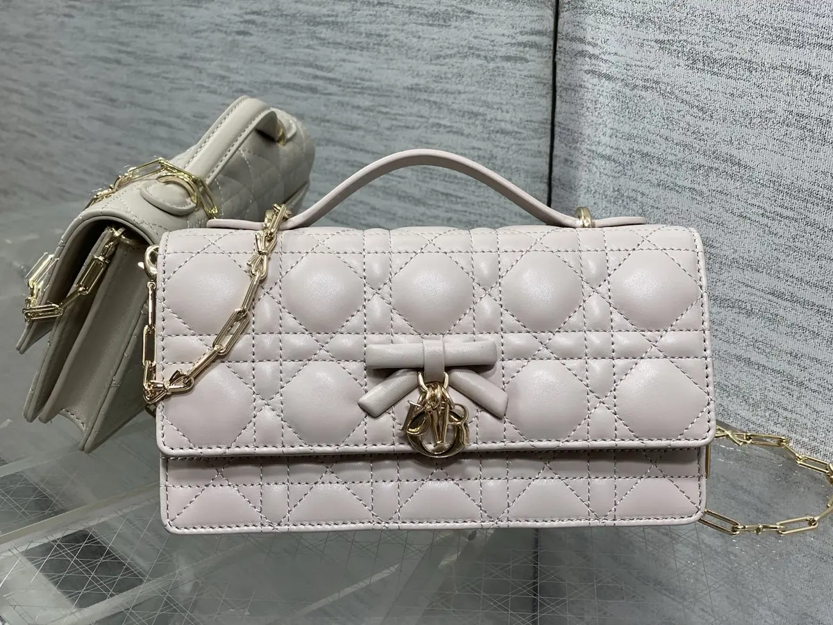 Dior Style Beige Leather Chain Bag Lookbook Reference image 1