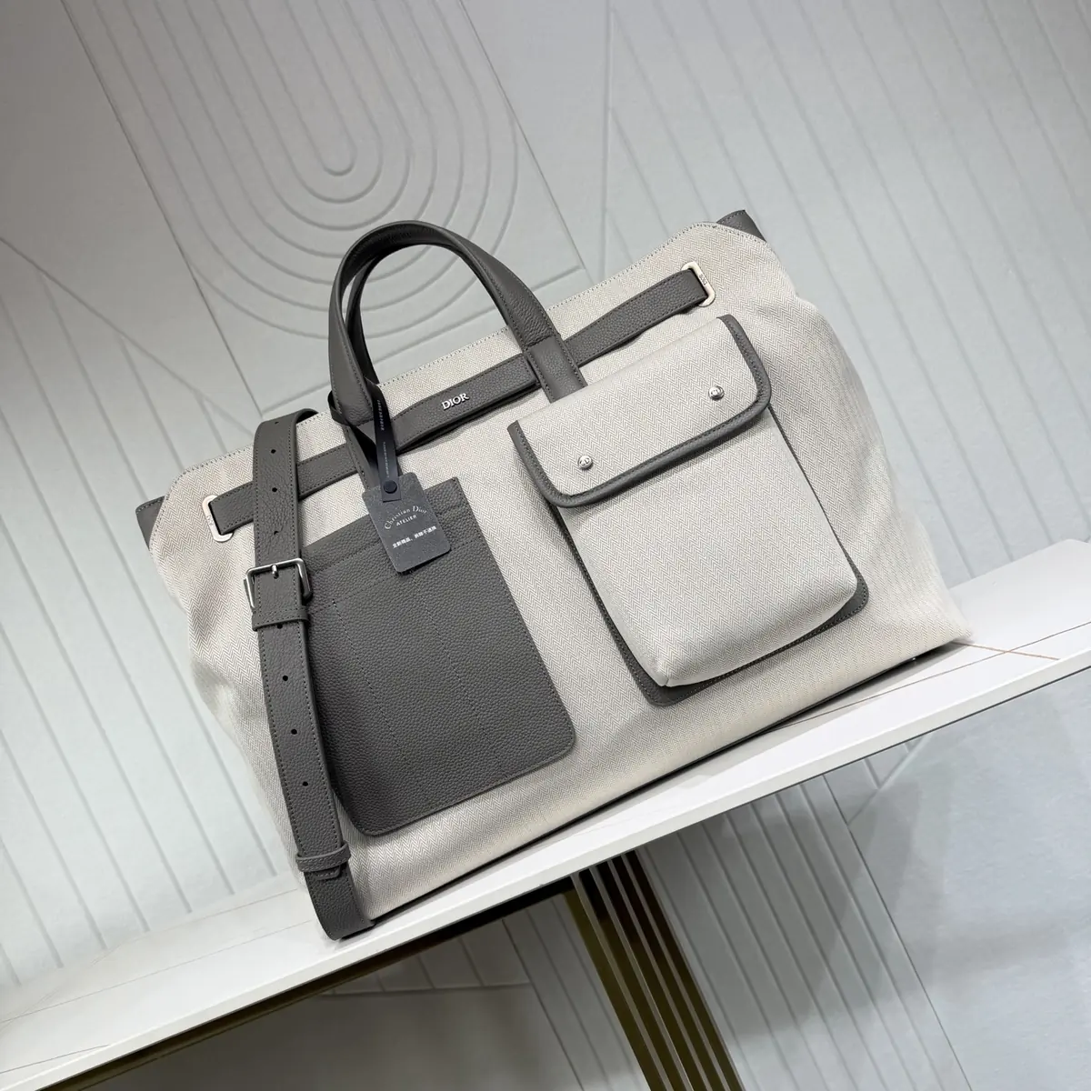 Dior Style Beige Leather Top Handle Bag Lookbook Reference image 1