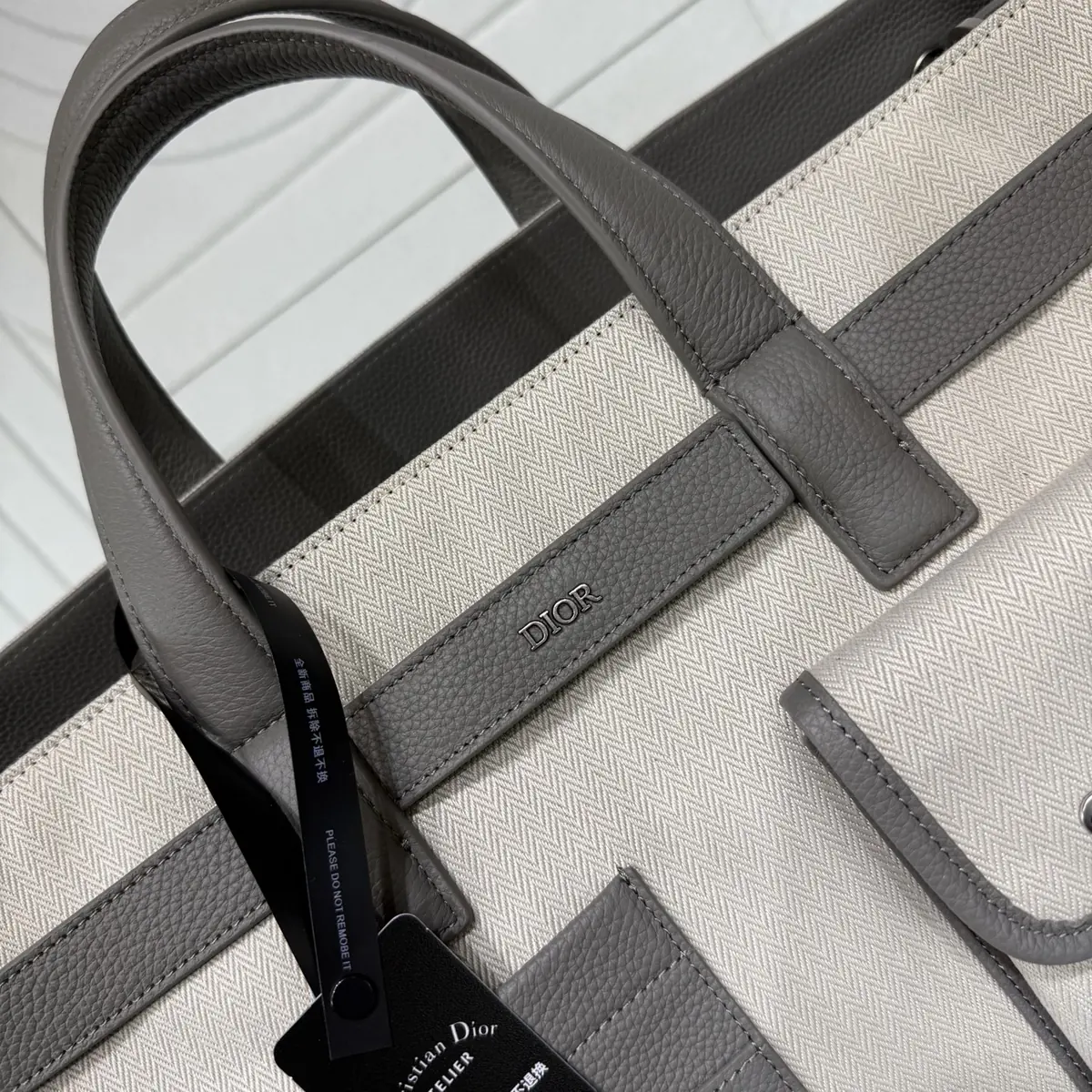 Dior Style Beige Leather Top Handle Bag Lookbook Reference image 4
