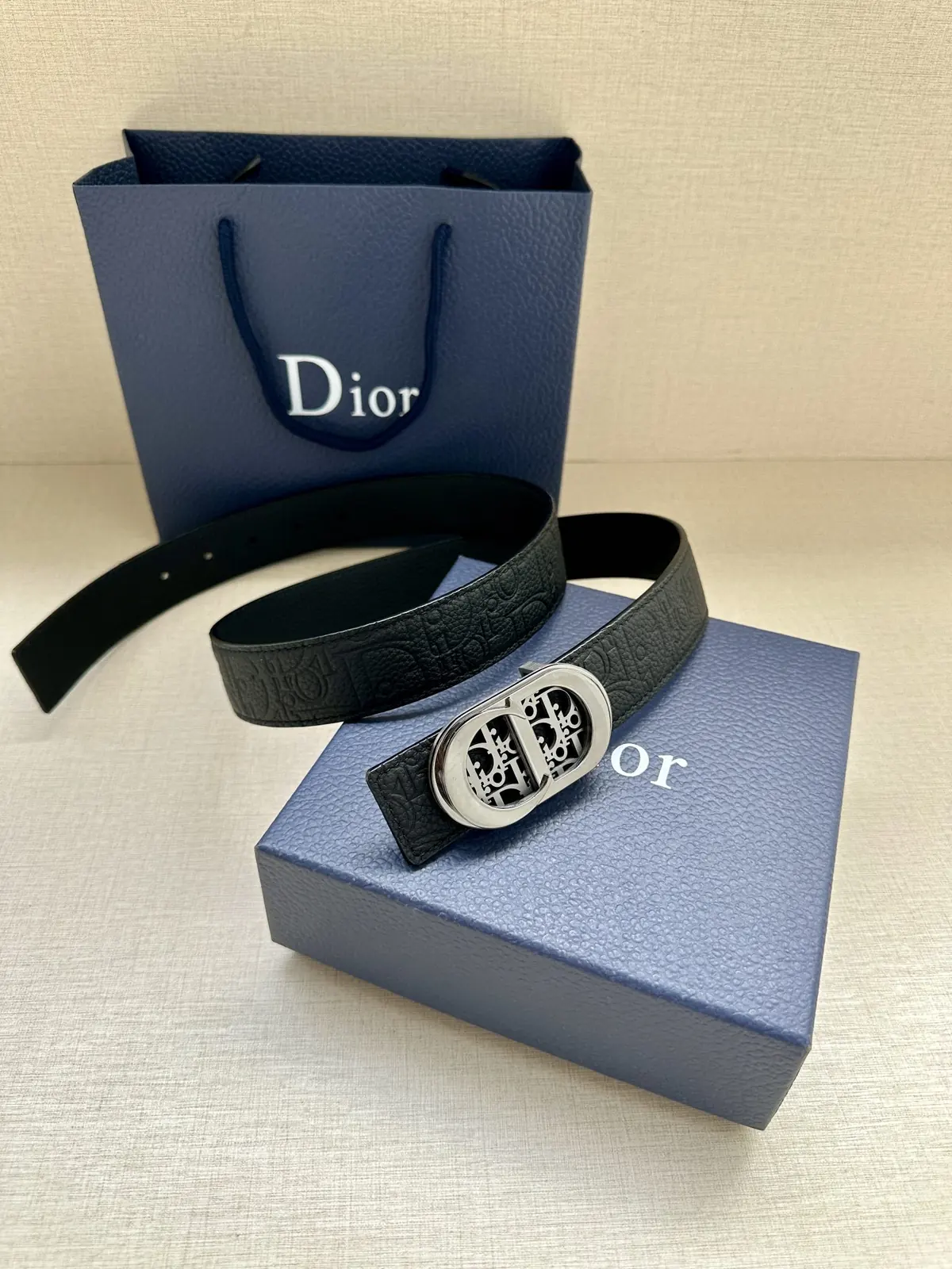 Dior Style Beige Men's Belt Lookbook Reference image 3