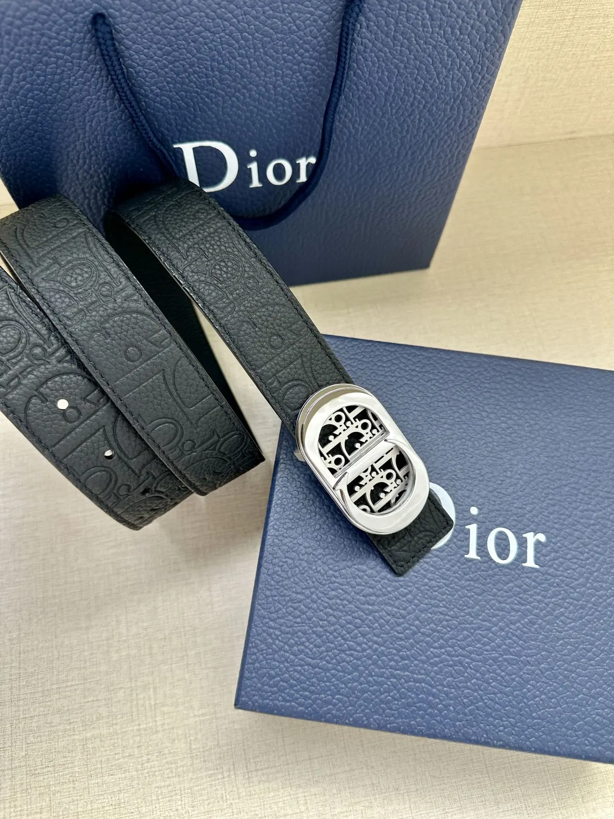 Dior Style Beige Men's Belt Lookbook Reference image 4