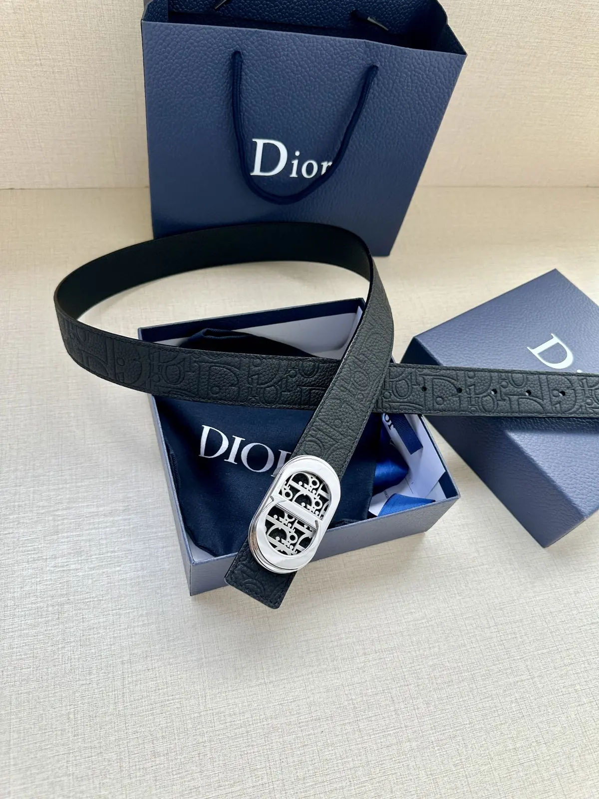 Dior Style Beige Men's Belt Lookbook Reference image 6