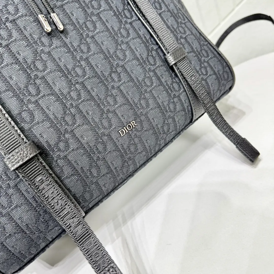 Dior Style Black Leather Backpack Lookbook Reference image 4