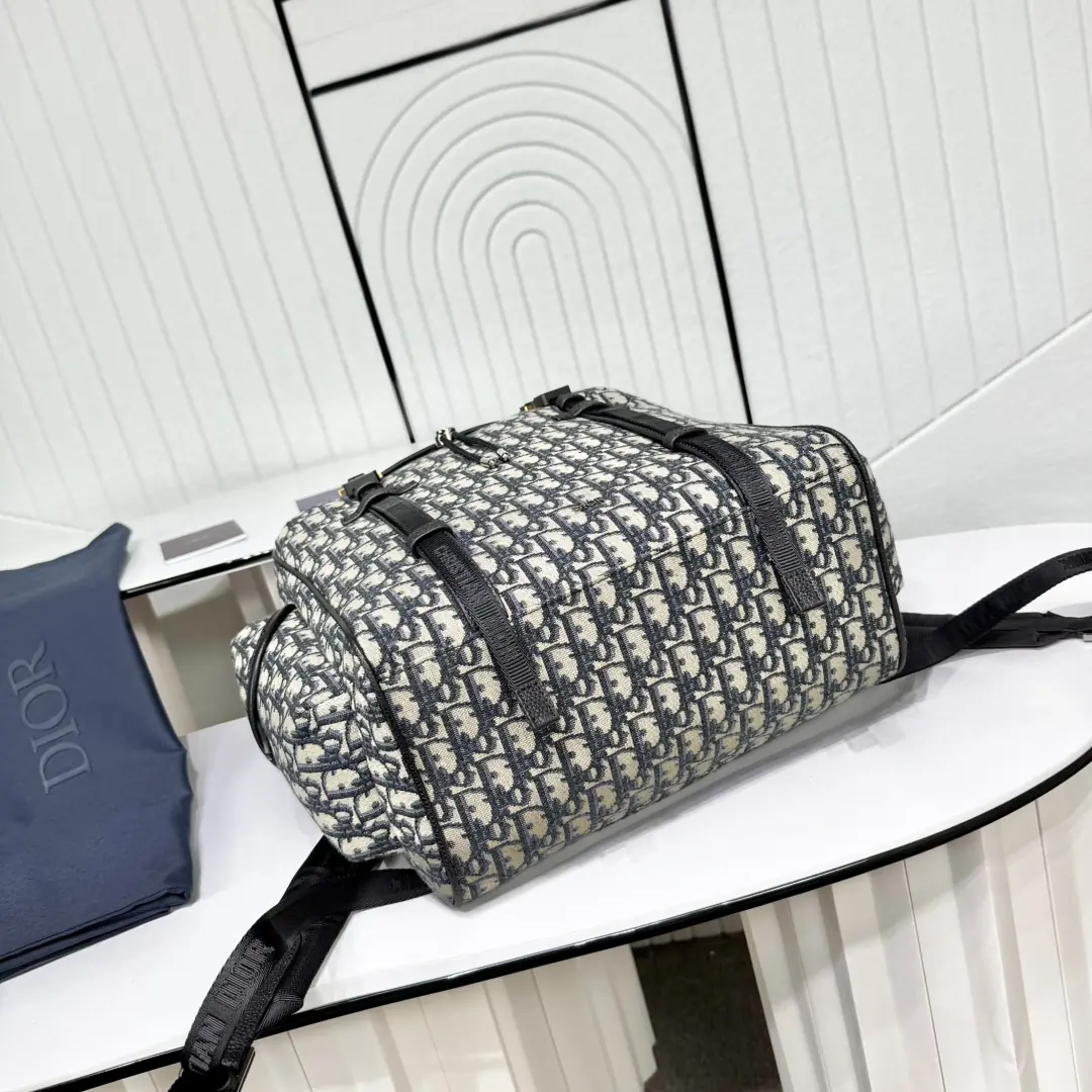 Dior Style Black Leather Backpack Lookbook Reference image 6