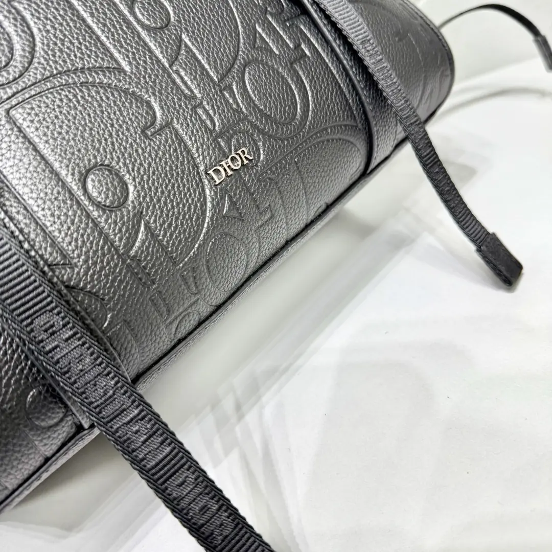 Dior Style Black Leather Backpack Lookbook Reference image 5