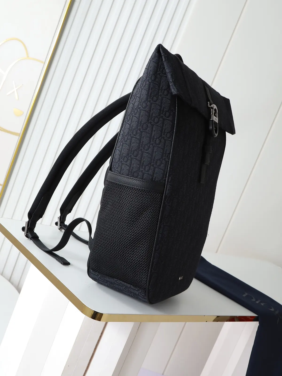 Dior Style Black Leather Backpack Lookbook Reference image 3