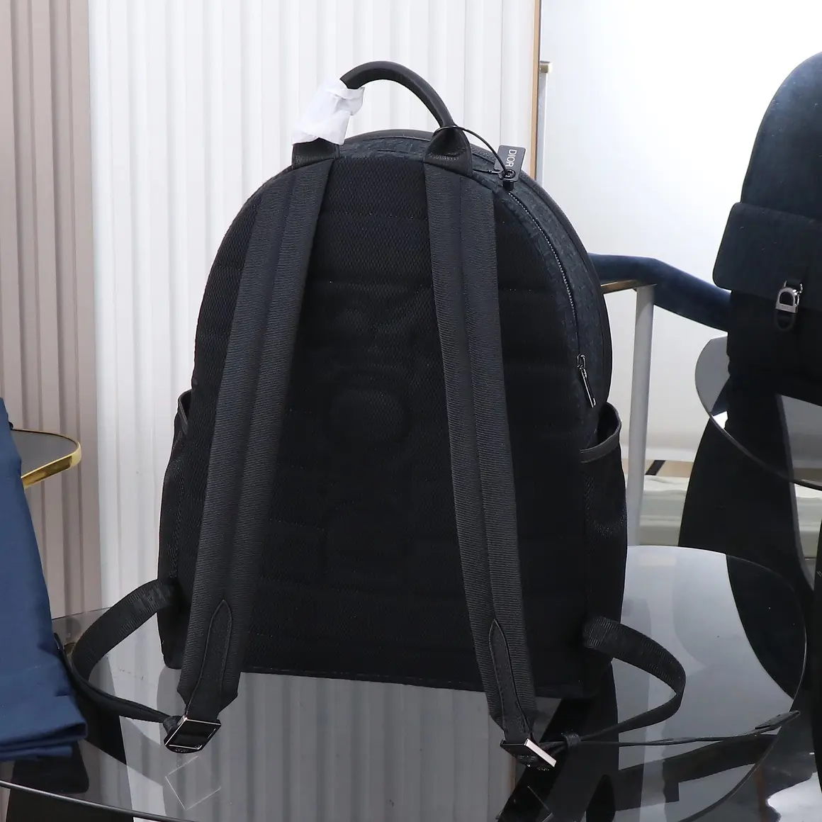Dior Style Black Leather Backpack Lookbook Reference image 2