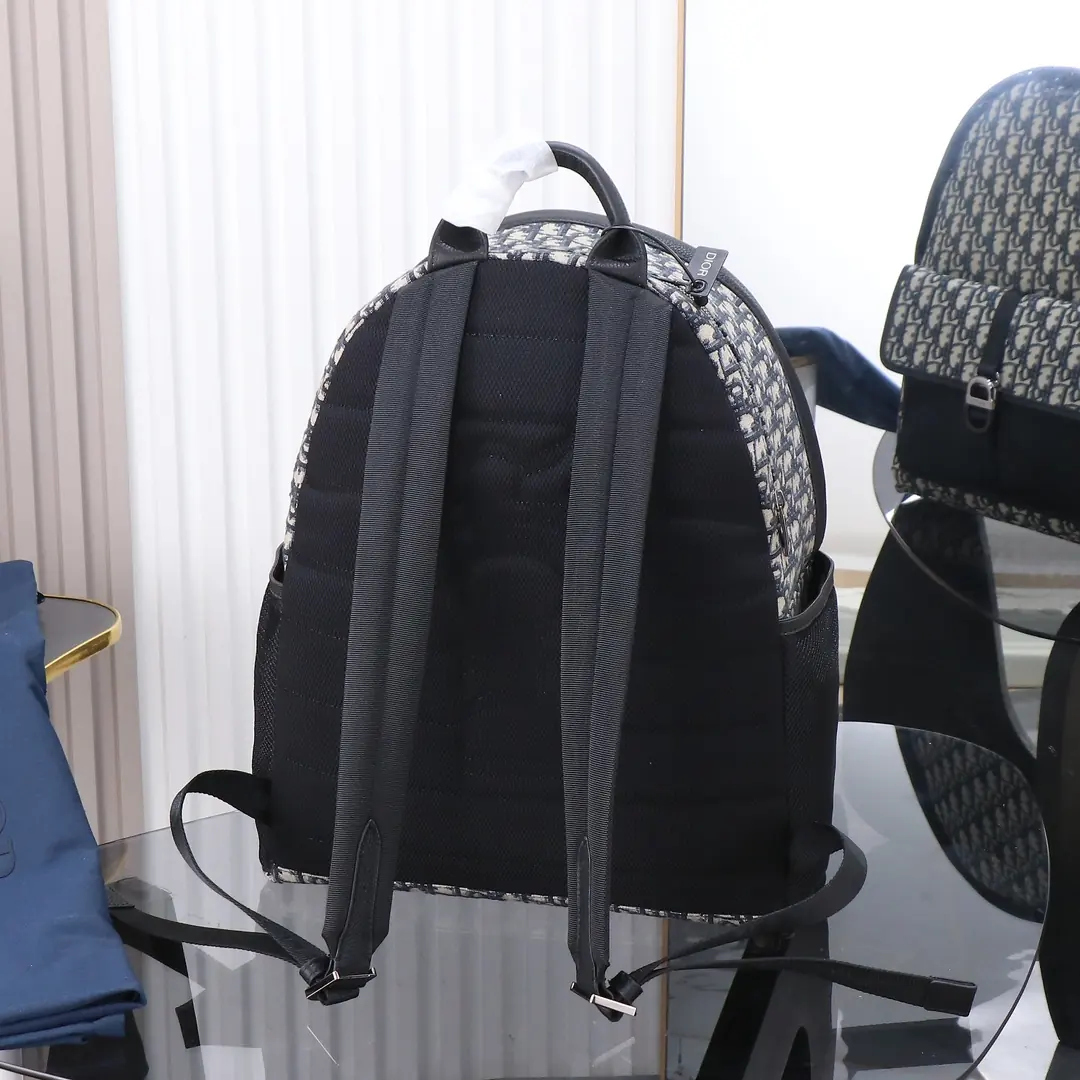 Dior Style Black Leather Backpack Lookbook Reference image 2