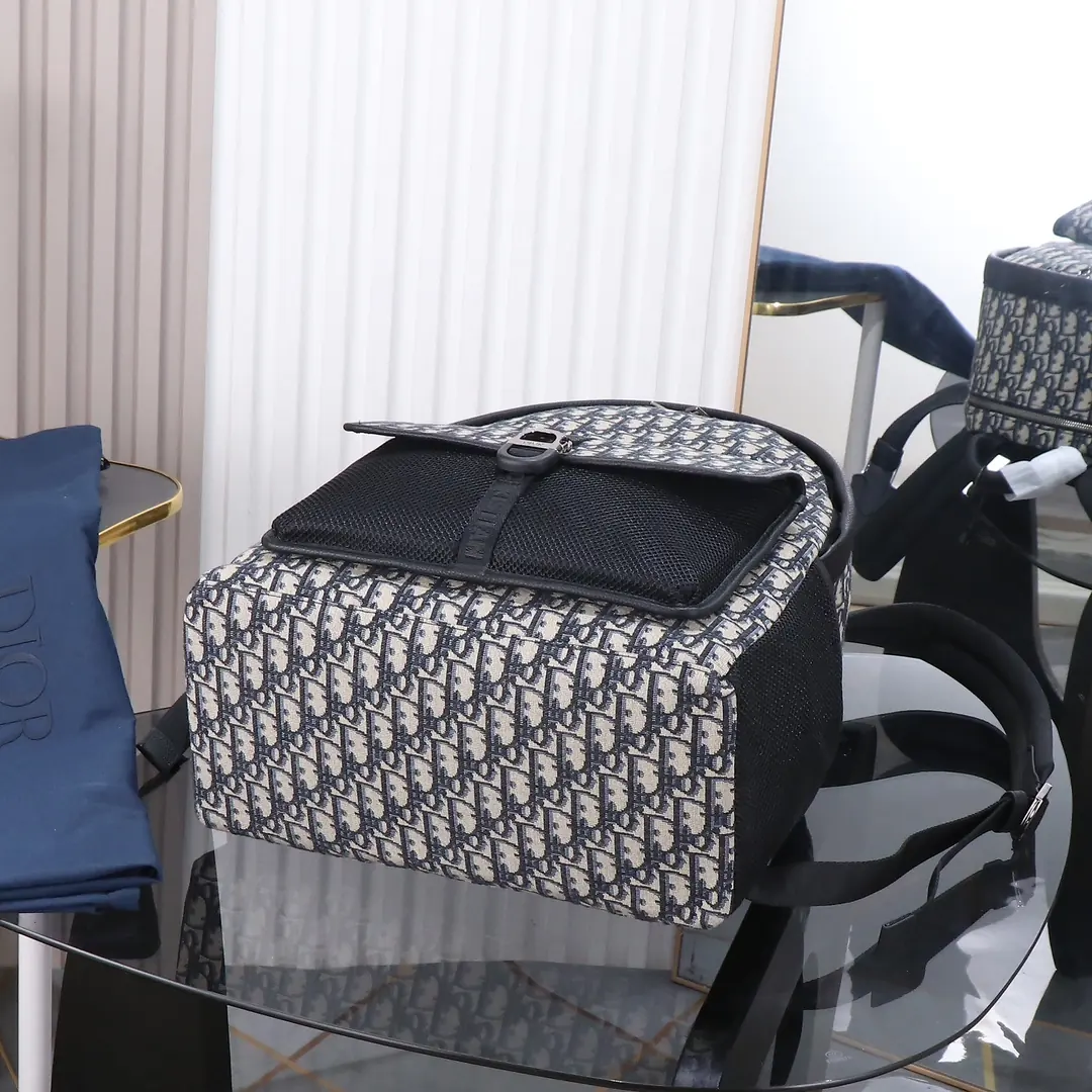 Dior Style Black Leather Backpack Lookbook Reference image 4