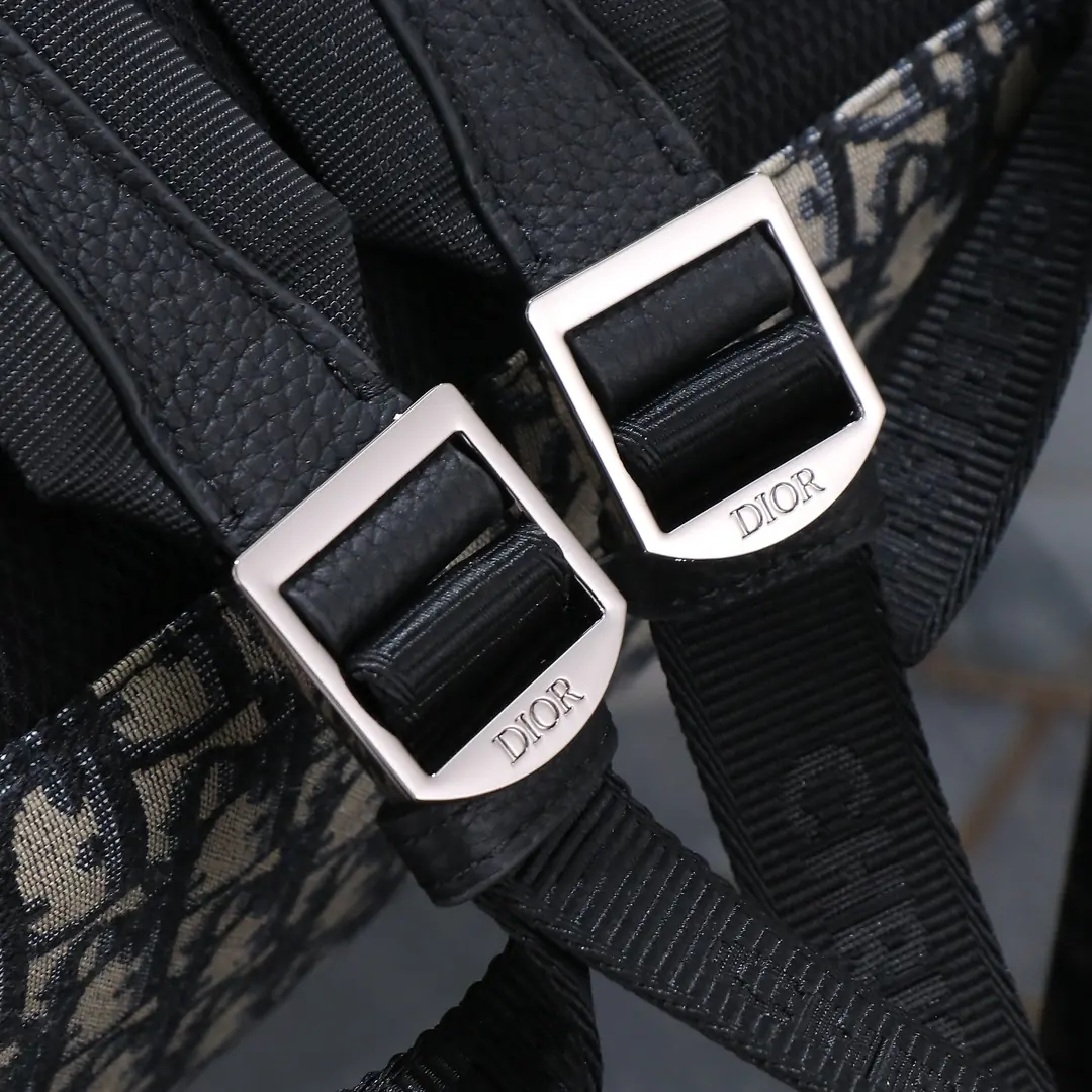 Dior Style Black Leather Backpack Lookbook Reference image 6