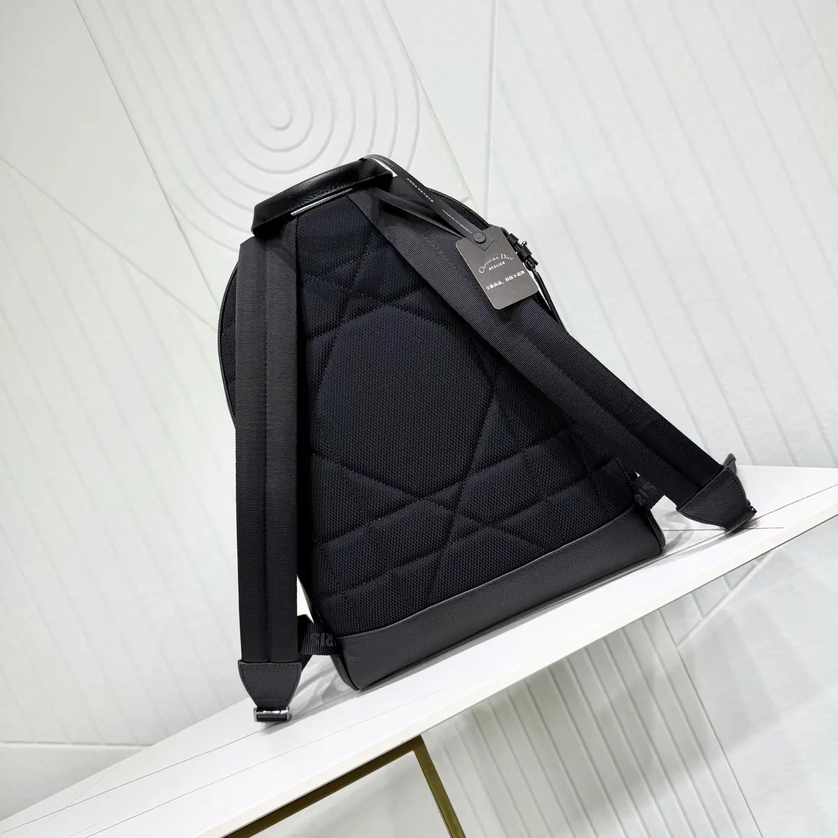 Dior Style Black Leather Backpack Lookbook Reference image 3