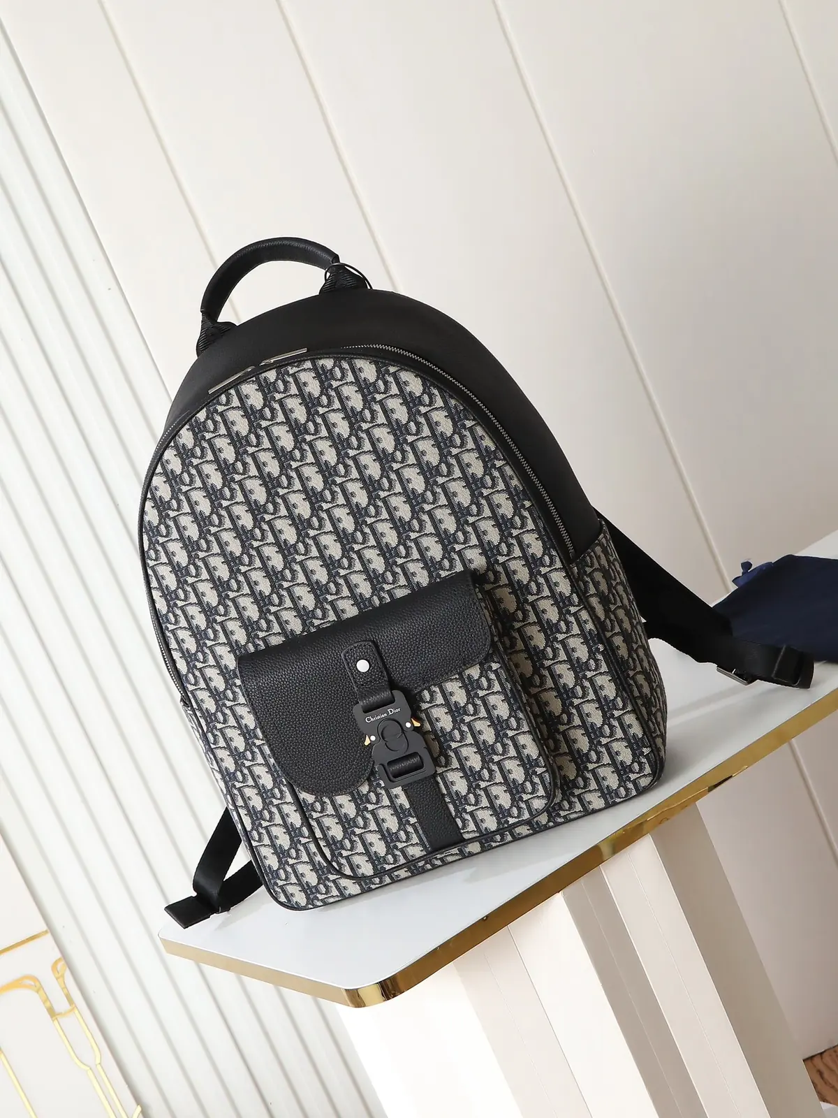 Dior Style Black Leather Backpack Lookbook Reference image 2