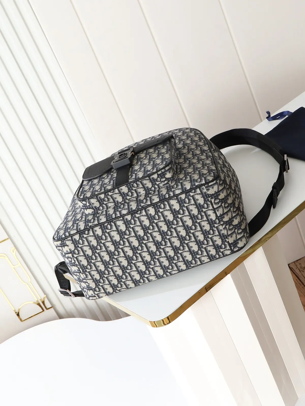 Dior Style Black Leather Backpack Lookbook Reference image 4