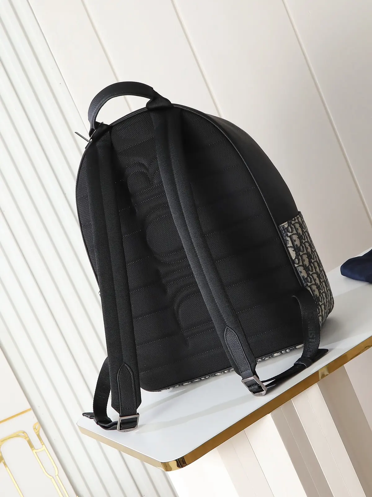 Dior Style Black Leather Backpack Lookbook Reference image 5