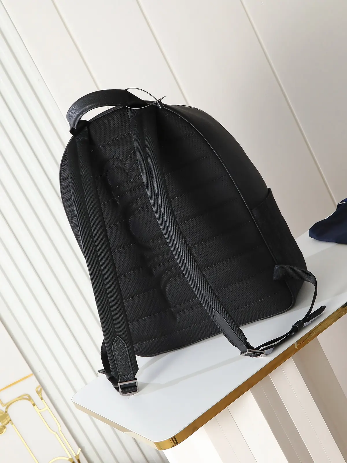 Dior Style Black Leather Backpack Lookbook Reference image 4