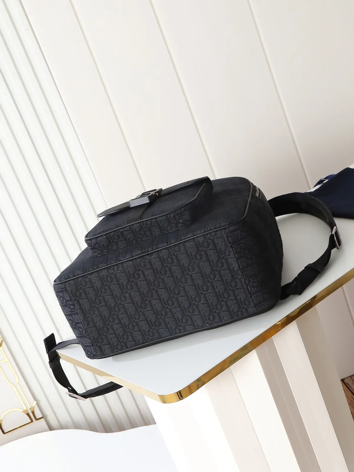 Dior Style Black Leather Backpack Lookbook Reference image 5