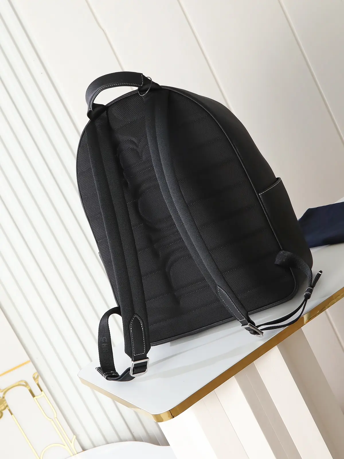 Dior Style Black Leather Backpack Lookbook Reference image 6