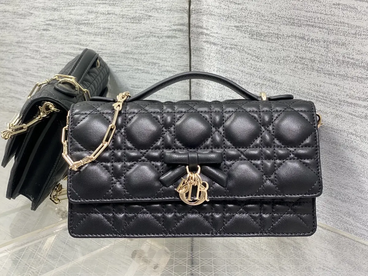 Dior Style Black Leather Chain Bag Lookbook Reference image 2