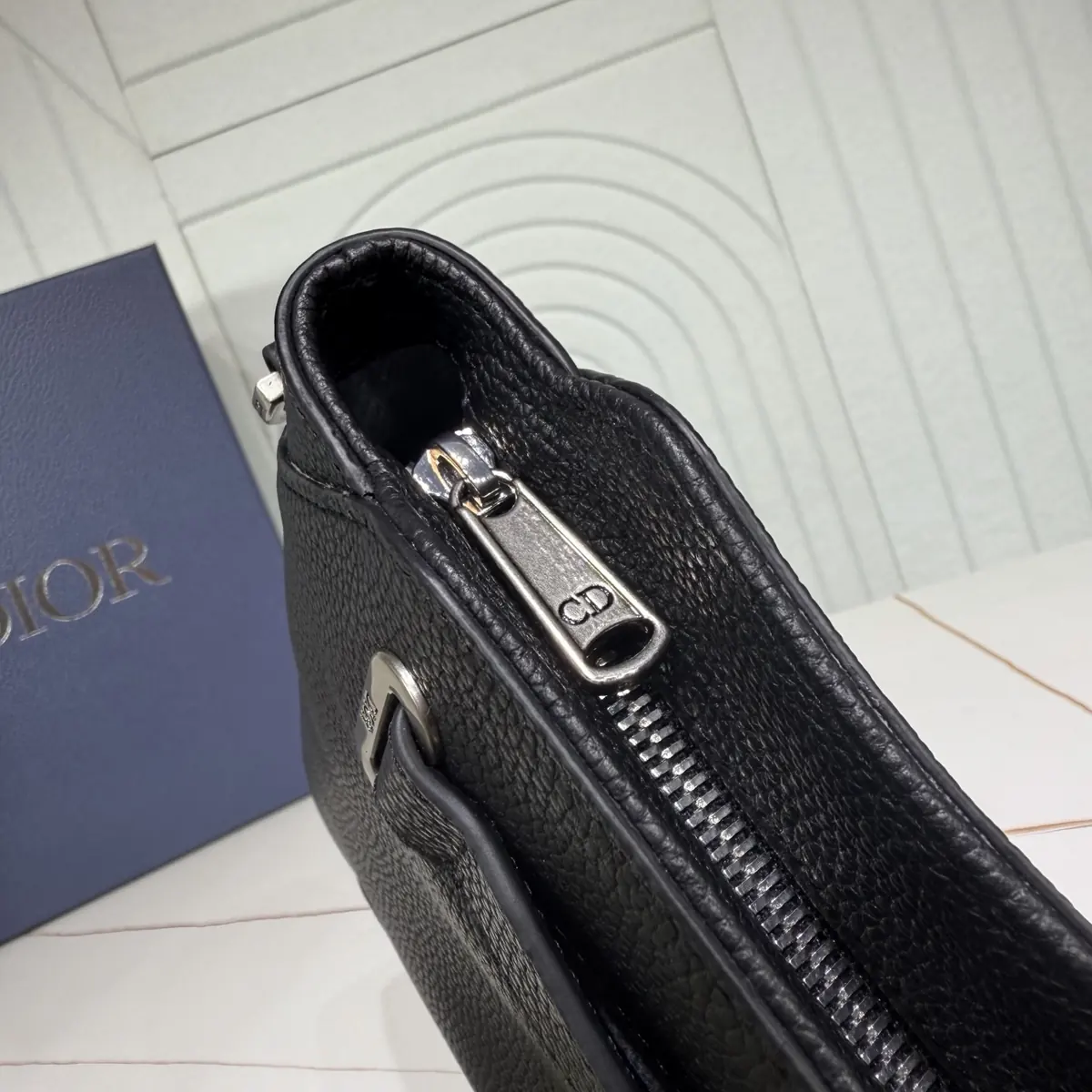 Dior Style Black Leather Clutch Lookbook Reference image 6