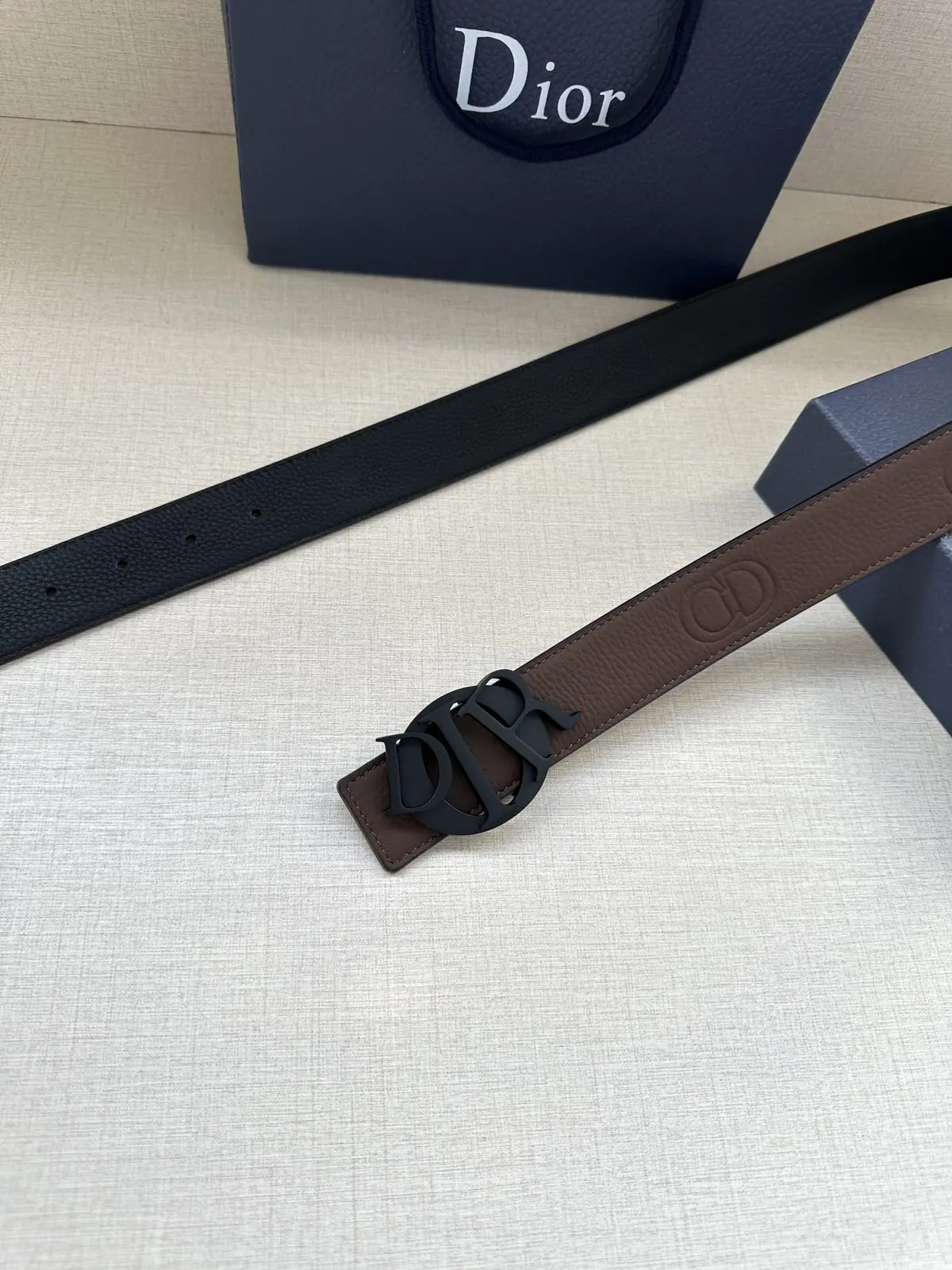 Dior Style Black Leather Men's Belts Lookbook Reference image 5
