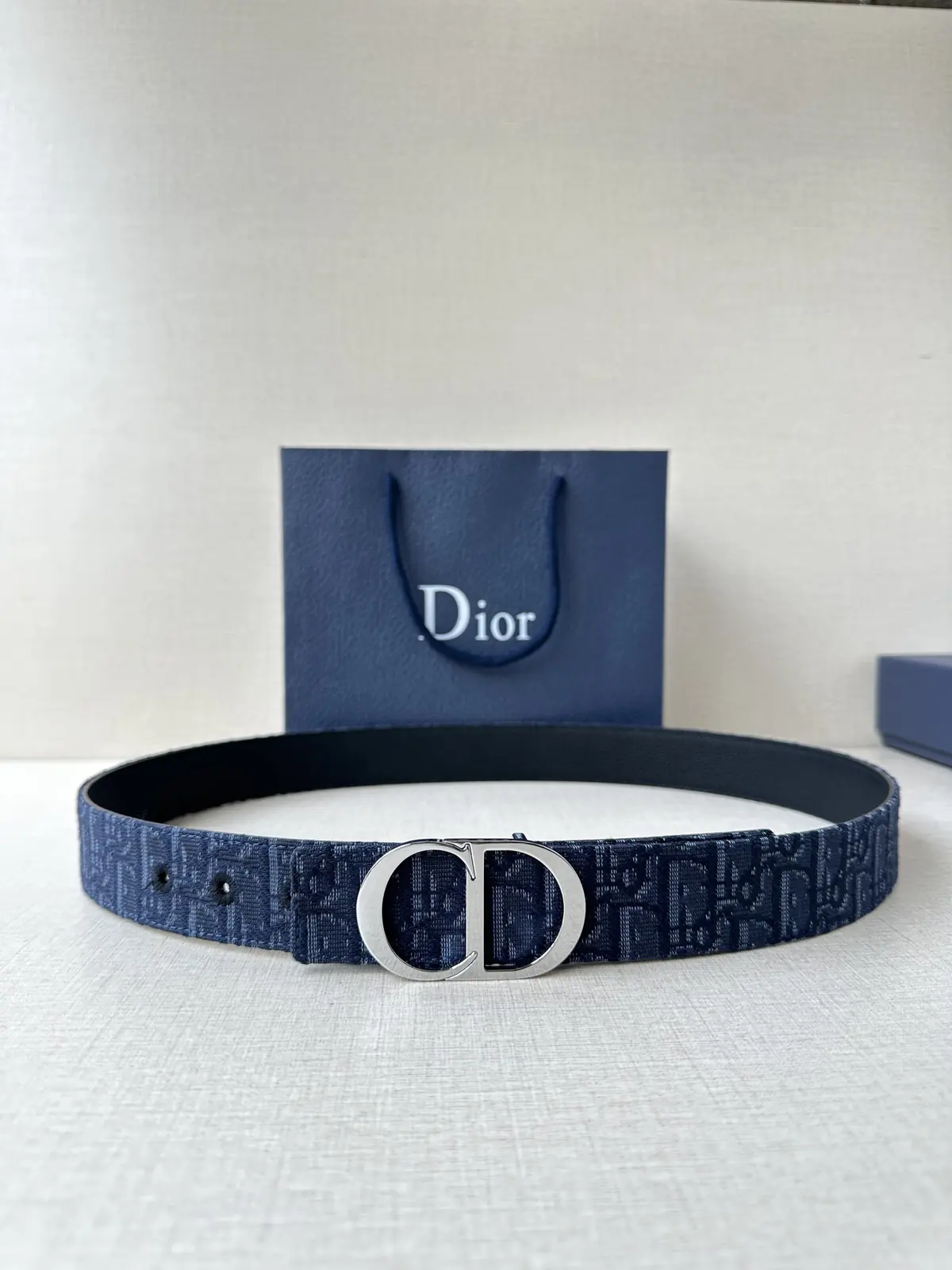 Dior Style Black Leather Men's Belts Lookbook Reference image 1