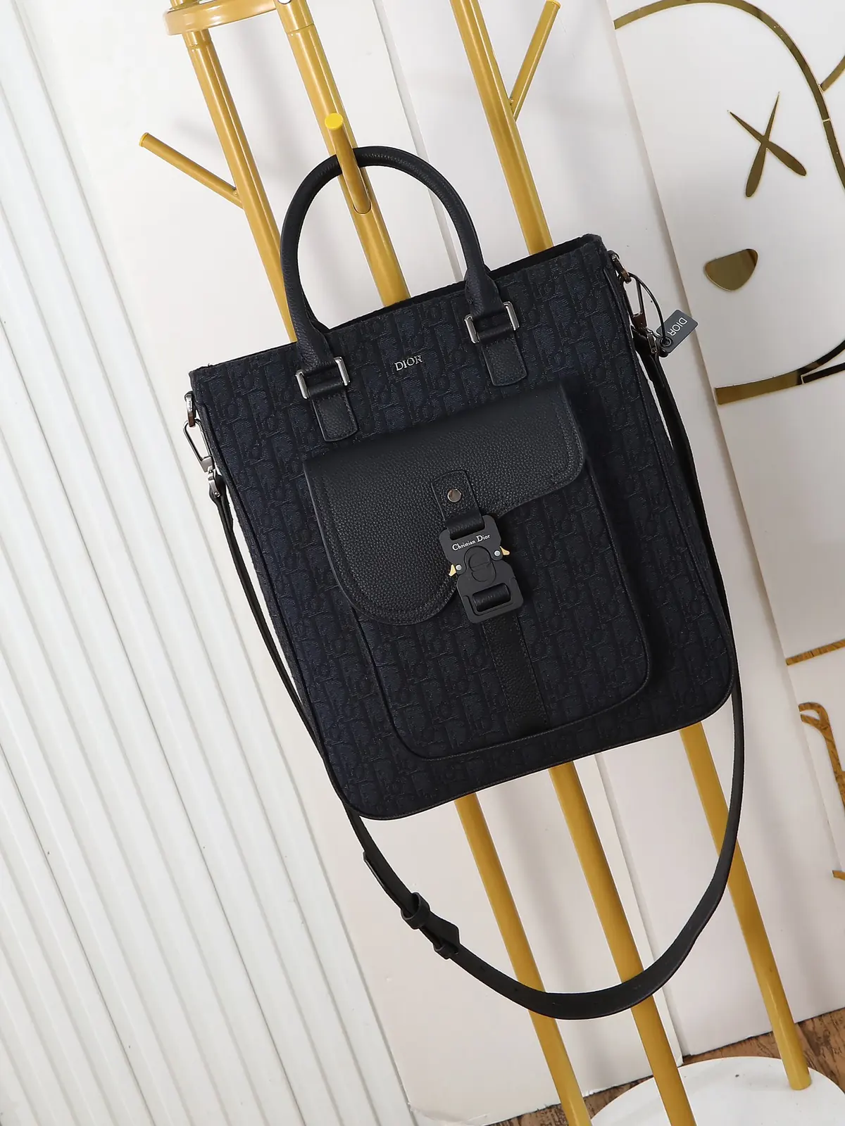 Dior Style Black Leather Top Handle Bag Lookbook Reference image 1