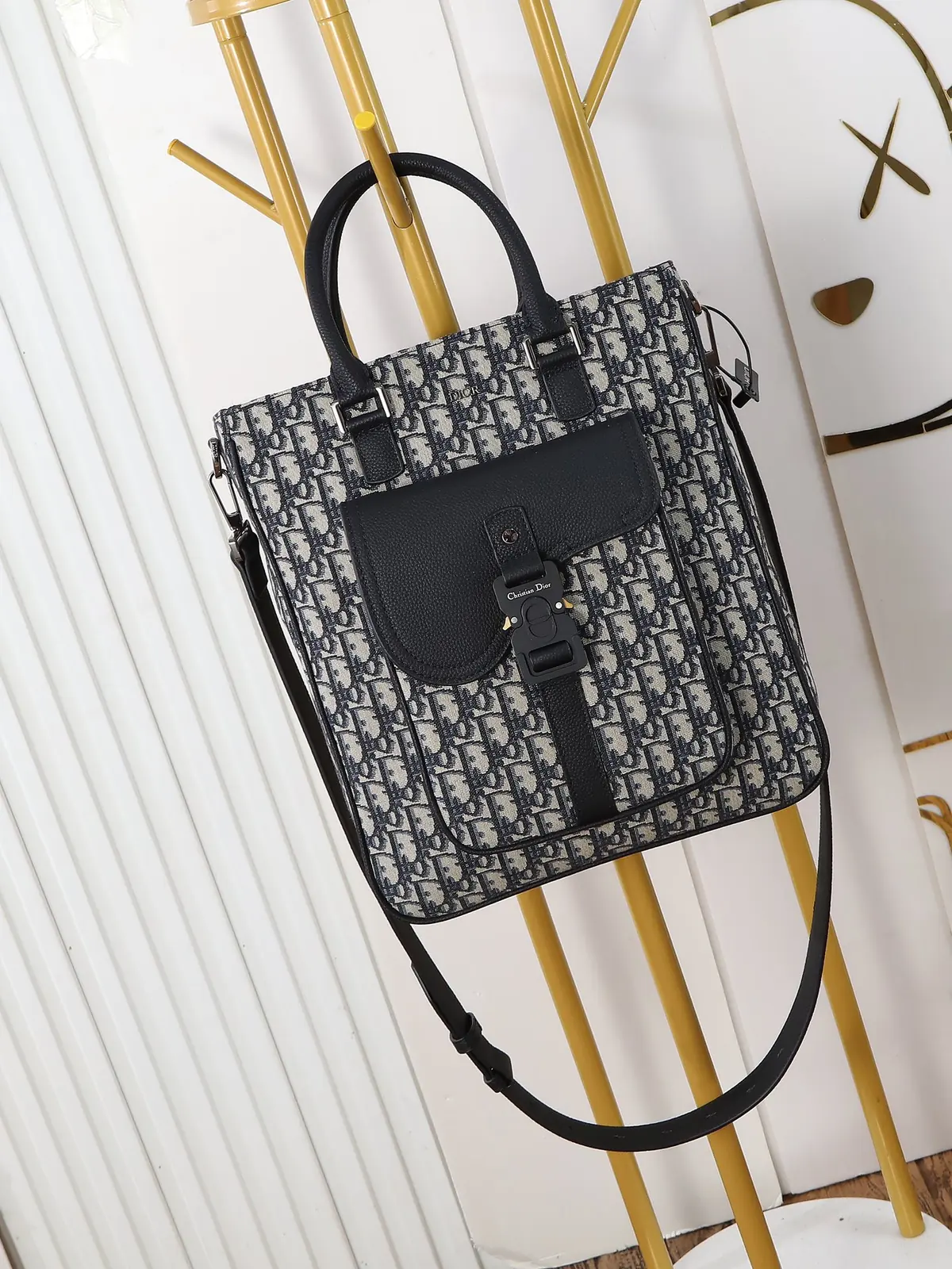 Dior Style Black Leather Top Handle Bag Lookbook Reference image 1