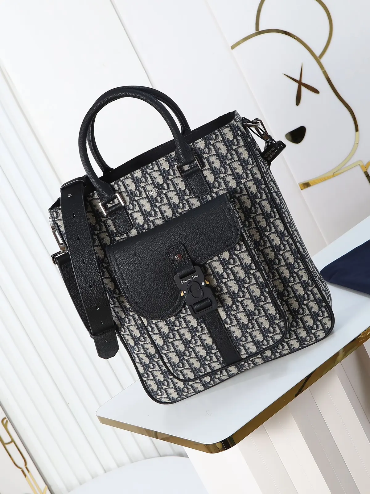 Dior Style Black Leather Top Handle Bag Lookbook Reference image 2