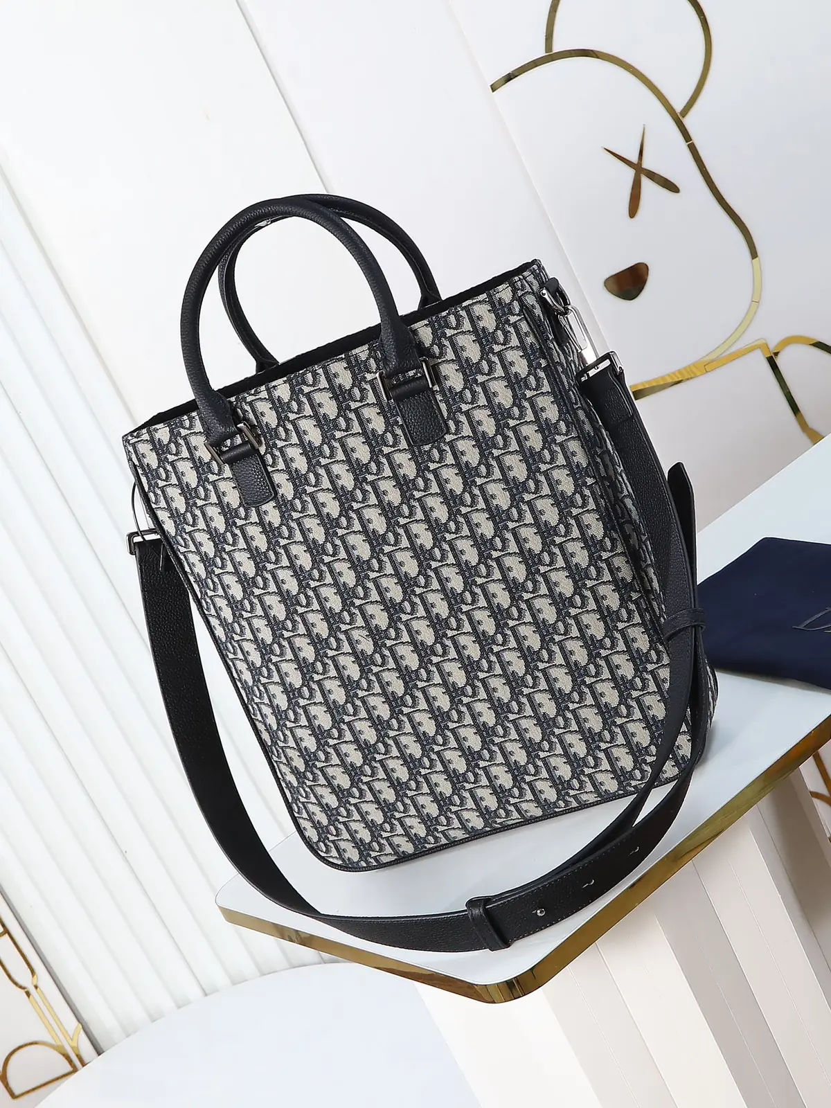 Dior Style Black Leather Top Handle Bag Lookbook Reference image 4