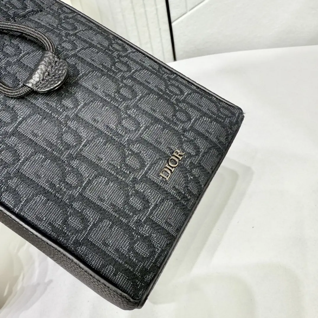 Dior Style Black Leather Top Handle Bag Lookbook Reference image 6