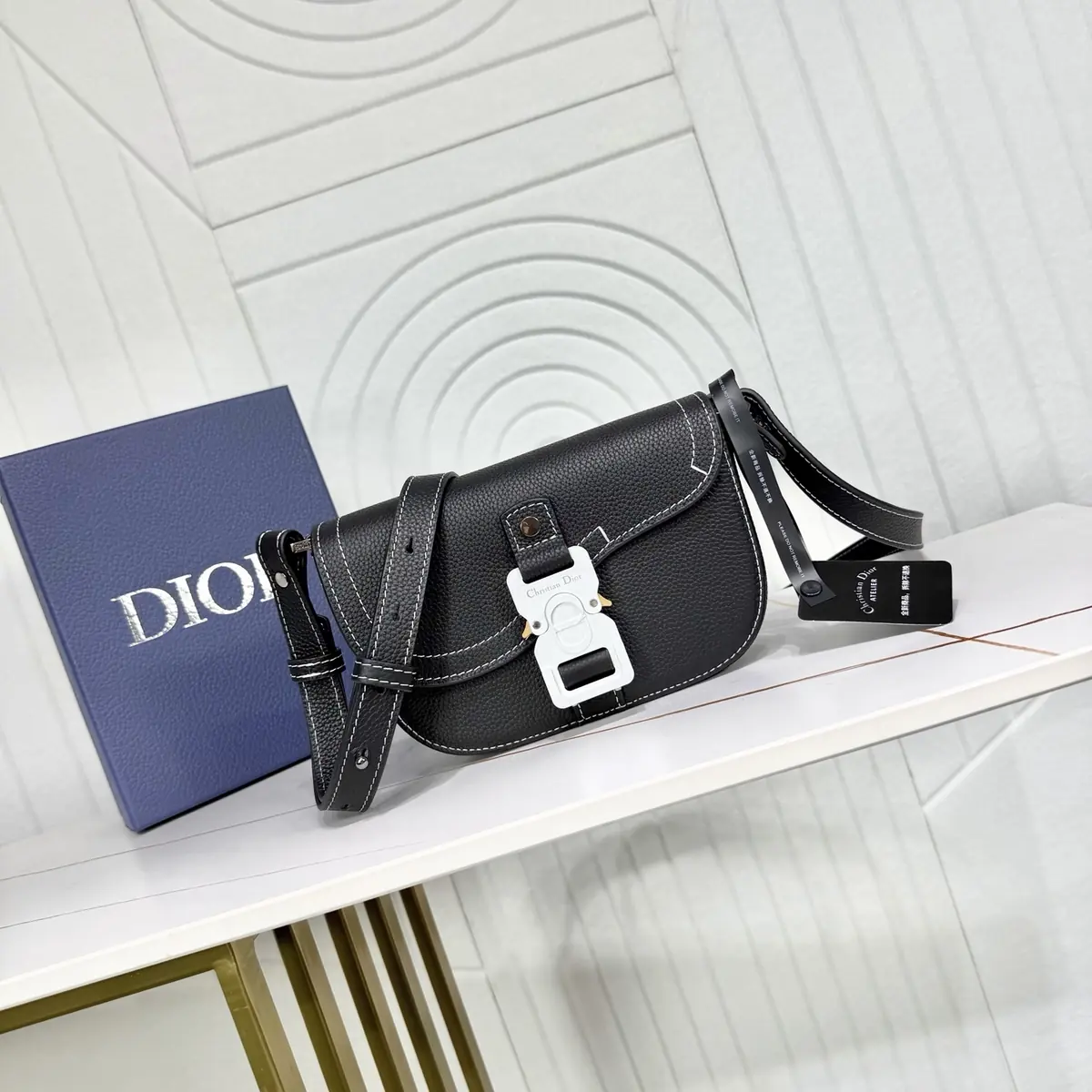 Dior Style Black Leather Top Handle Bag Lookbook Reference image 1