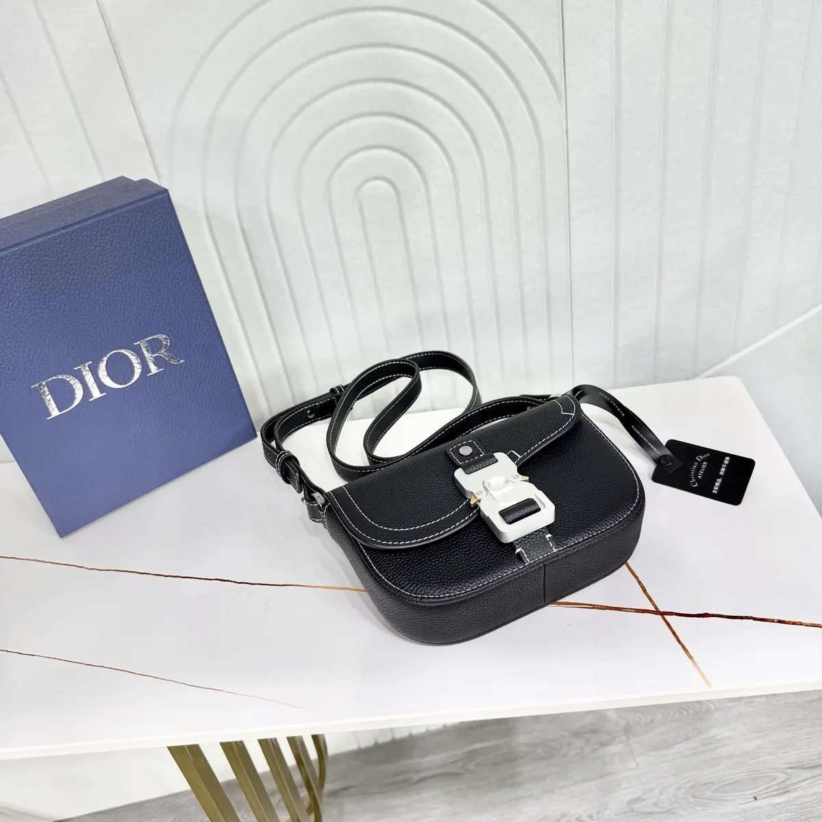 Dior Style Black Leather Top Handle Bag Lookbook Reference image 3