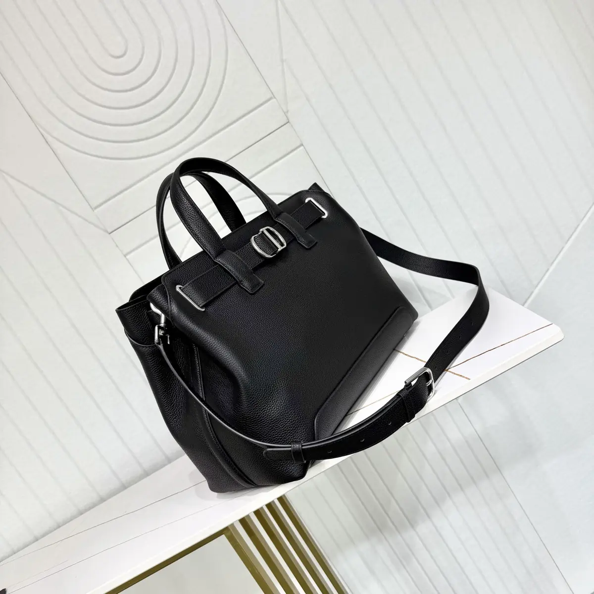Dior Style Black Leather Top Handle Bag Lookbook Reference image 2