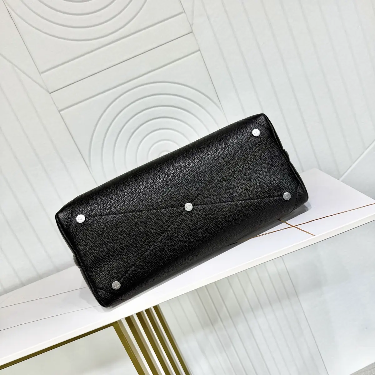 Dior Style Black Leather Top Handle Bag Lookbook Reference image 4
