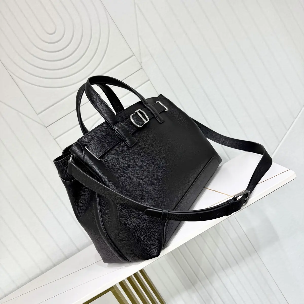 Dior Style Black Leather Top Handle Bag Lookbook Reference image 2